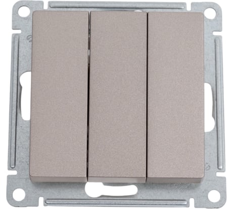 Механизм выключателя Systeme Electric 3-кл. ATLAS DESIGN сх.1+1+1 10АХ шампань ATN000531 1240320