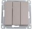 Механизм выключателя Systeme Electric 3-кл. ATLAS DESIGN сх.1+1+1 10АХ шампань ATN000531 1240320 1