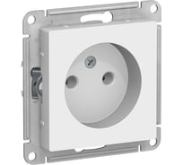 Механизм розетки Systeme Electric 1-м СП ATLAS DESIGN без заземления, 16А, белая ATN000141
