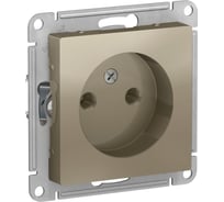 Механизм розетки Systeme Electric 1-м СП ATLAS DESIGN без заземления, 16А, шампань ATN000541 1240325