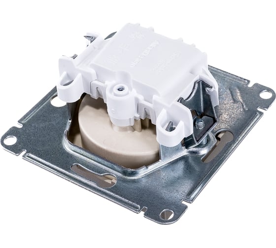Механизм розетки Systeme Electric 1-м СП ATLAS DESIGN без заземления, 16А, шампань ATN000541 1240325