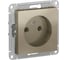 Механизм розетки Systeme Electric 1-м СП ATLAS DESIGN без заземления, 16А, шампань ATN000541 1240325 1