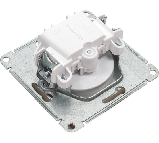 Механизм розетки Systeme Electric 1-м СП ATLAS DESIGN без заземления, защитные шторки, 16А, шампань 1240331