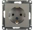 Механизм розетки Systeme Electric 1-м СП ATLAS DESIGN с заземлением, 16А, алюминий ATN000343 1240240 1