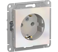 Механизм розетки Systeme Electric 1-м СП ATLAS DESIGN с заземлением, 16А, жемчуг ATN000443 1240283