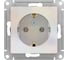 Механизм розетки Systeme Electric 1-м СП ATLAS DESIGN с заземлением, 16А, жемчуг ATN000443 1240283 2