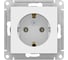 Механизм розетки Systeme Electric 1-м СП ATLAS DESIGN с заземлением, 16А, белая ATN000143 1240146 1
