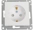 Механизм розетки Systeme Electric 1-м СП ATLAS DESIGN с заземлением, защитные шторки, 16А, жемчуг 1240285 ATN000445 1