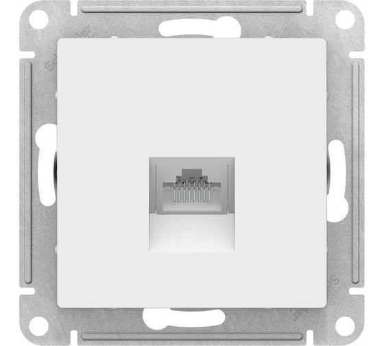 Механизм компьютерной розетки Systeme Electric ATLAS DESIGN RJ45 белый ATN000183 1240160