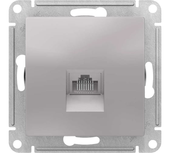 Механизм компьютерной розетки Systeme Electric ATLAS DESIGN RJ45 алюминий ATN000383 1240254