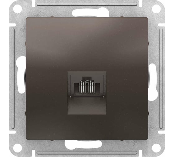 Механизм компьютерной розетки Systeme Electric ATLAS DESIGN RJ45 мокко ATN000683 1240383