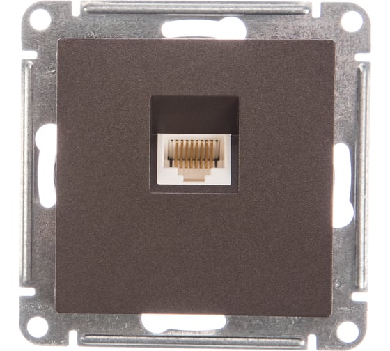 Механизм компьютерной розетки Systeme Electric ATLAS DESIGN RJ45 мокко ATN000683 1240383