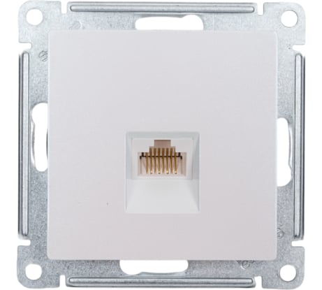 Розетка компьютерная Systeme Electric AtlasDesign, RJ45, 5e, механизм, Жемчуг ATN000483