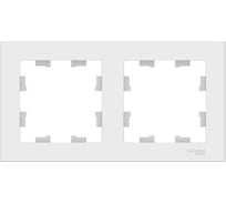 Рамка Systeme Electric 2-м ATLAS DESIGN универсальная белая ATN000102 1240125