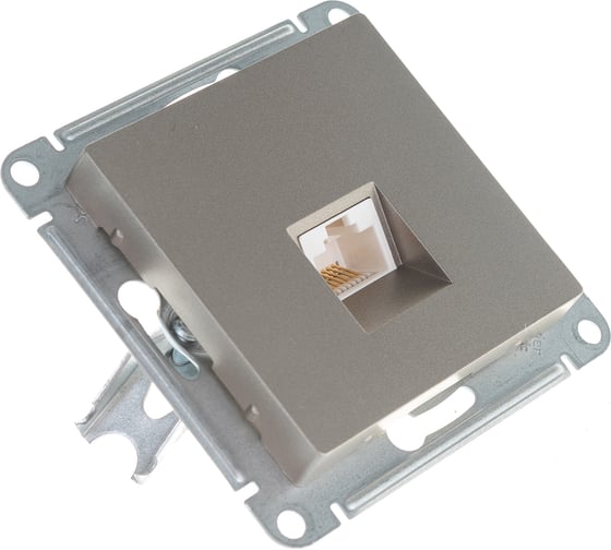 Механизм компьютерной розетки Systeme Electric ATLAS DESIGN RJ45 шампань ATN000583 1240340