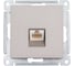 Розетка компьютерная Systeme Electric AtlasDesign, RJ45, 5e, механизм, Шампань ATN000583 1