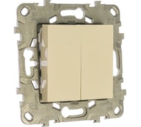 Переключатель Systeme Electric 2-кл. UNICA NEW 10AX 250В бежевый NU521344 1239947