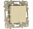 Переключатель Systeme Electric 2-кл. UNICA NEW 10AX 250В бежевый NU521344 1239947 1