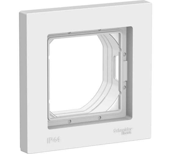 Рамка Systeme Electric 1-м ATLAS DESIGN AQUA IP44 белая ATN440101 1240172