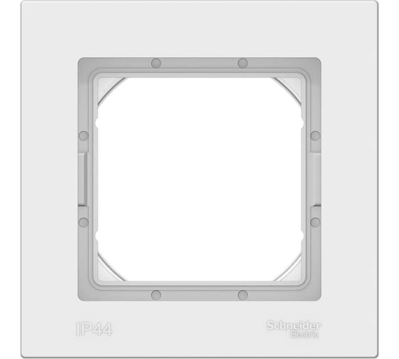 Рамка Systeme Electric 1-м ATLAS DESIGN AQUA IP44 белая ATN440101 1240172