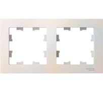 Рамка 2-м Systeme Electric (Schneider Electric) ATLAS DESIGN, универсальная, жемчуг, арт. ATN000402