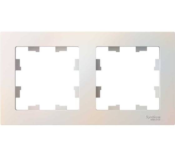 Рамка 2-м Systeme Electric (Schneider Electric) ATLAS DESIGN, универсальная, жемчуг, арт. ATN000402