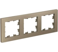 Рамка Systeme Electric 3-м ATLAS DESIGN универсальная, шампань ATN000503 1240308