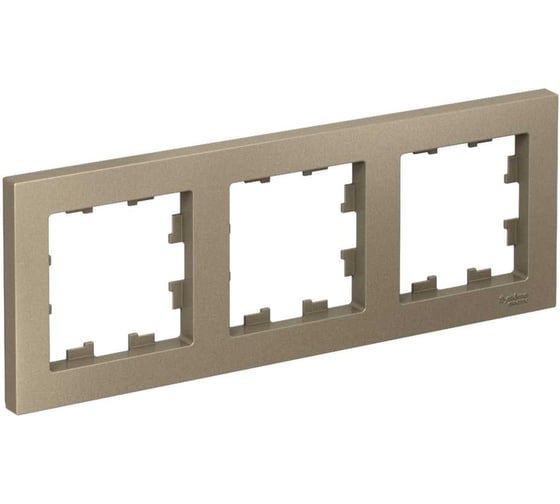 Рамка Systeme Electric 3-м ATLAS DESIGN универсальная, шампань ATN000503 1240308 1