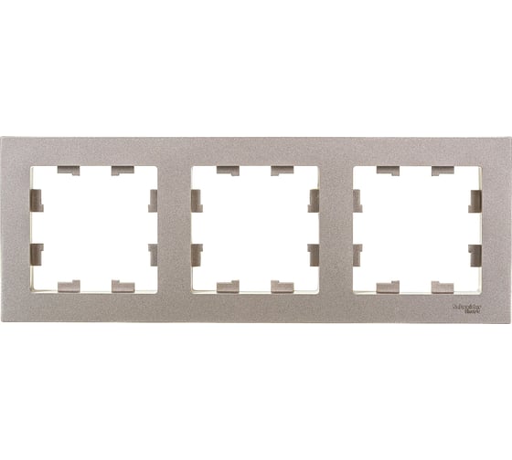 Рамка Systeme Electric 3-м ATLAS DESIGN универсальная, шампань ATN000503 1240308