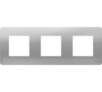 Рамка Systeme Electric 3-м UNICA STUDIO алюминий NU200630 1239747