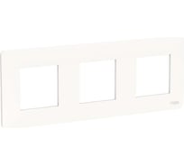 Рамка Systeme Electric 3-м UNICA STUDIO белая NU200618 1239746