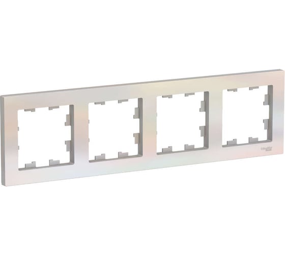 Рамка Systeme Electric 4-м ATLAS DESIGN универсальная, жемчуг ATN000404 1240266