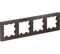 Рамка Systeme Electric 4-м ATLAS DESIGN универсальная, мокко ATN000604 1240352