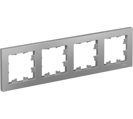 Рамка Systeme Electric 4-м ATLAS DESIGN универсальная, алюминий ATN000304 1240223 1