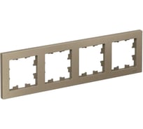 Рамка 4-м Systeme Electric (Schneider Electric) ATLAS DESIGN, универсальная, шампань, арт. ATN000504