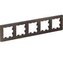 Рамка Systeme Electric 5-м ATLAS DESIGN универсальная, мокко ATN000605 1240353