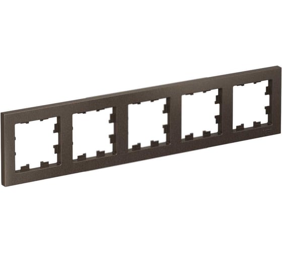 Рамка Systeme Electric 5-м ATLAS DESIGN универсальная, мокко ATN000605 1240353 1