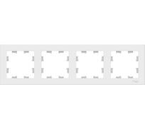 Рамка Systeme Electric 4-м ATLAS DESIGN универсальная, белая ATN000104 1240127