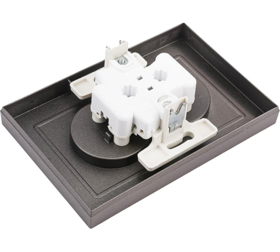 Розетка Systeme Electric 2-м ATLAS DESIGN без заземления, 16А, в сборе, мокко ATN000620 1240358