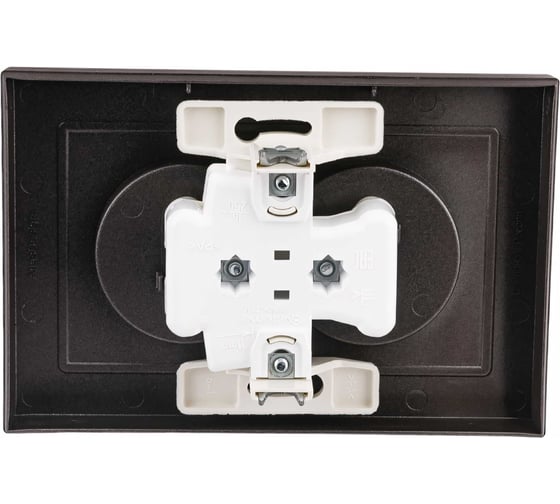 Розетка Systeme Electric 2-м ATLAS DESIGN без заземления, 16А, в сборе, мокко ATN000620 1240358