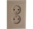 Розетка Systeme Electric 2-м ATLAS DESIGN без заземления, 16А, в сборе, шампань ATN000520 1240315 2
