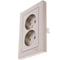 Розетка Systeme Electric 2-м ATLAS DESIGN без заземления, 16А, в сборе, шампань ATN000520 1240315 3