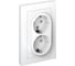 Розетка Systeme Electric 2-м ATLAS DESIGN с заземлением, 16А, в сборе, белая ATN000124 1240135 1