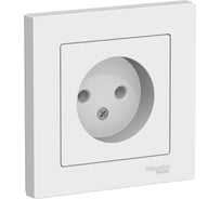 Розетка Systeme Electric ATLAS DESIGN без заземления, 16А, в сборе, белая ATN000140 1240144