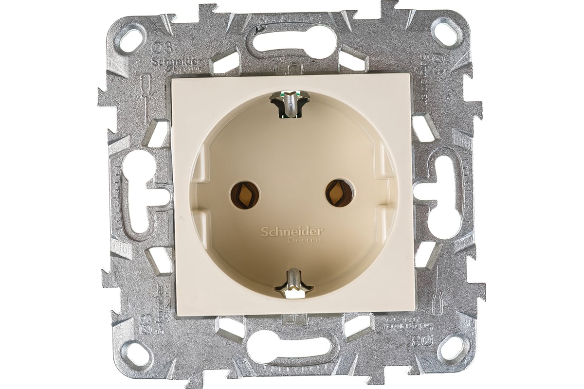 Розетка Schneider Electric UNICA NEW без защитных шторок, с заземлением ...