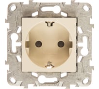 Розетка Systeme Electric UNICA NEW защитные шторки, с заземлением, 16А, 250В, бежевый 1239893
