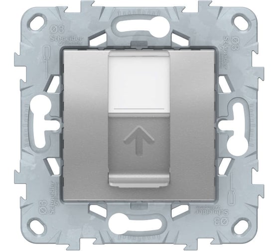 Компьютерная розетка Systeme Electric UNICA NEW RJ45 5е UTP алюминий NU541130 1239974