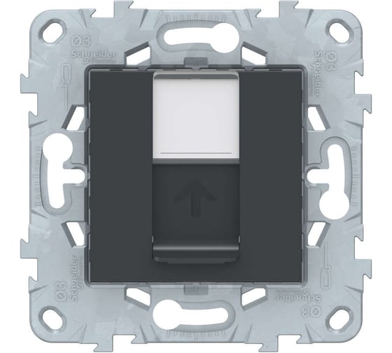 Компьютерная розетка Systeme Electric UNICA NEW RJ45 5е UTP антрацит NU541154 1239976