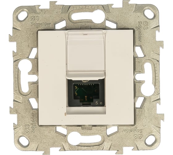 Компьютерная розетка Systeme Electric UNICA NEW RJ45 5е UTP белая NU541118 1239973