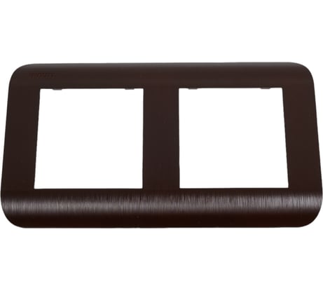 Рифленая горизонтальная рамка Luxar  Deco на 2 поста шоколад (10.902.06) 4606400430292